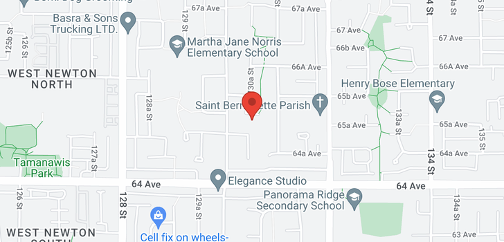 map of 13072 65A AVENUE
